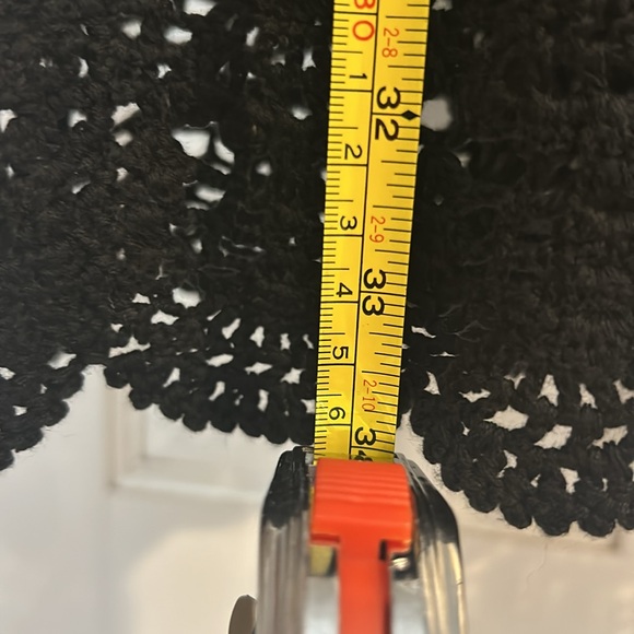 Black Open Crochet Knit Cover up or Dress-M - Picture 7 of 10